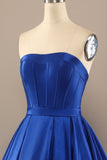 Simple Royal Blue Long Prom Dress