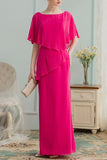 A-line Long Chiffon Mother Dress With Beading