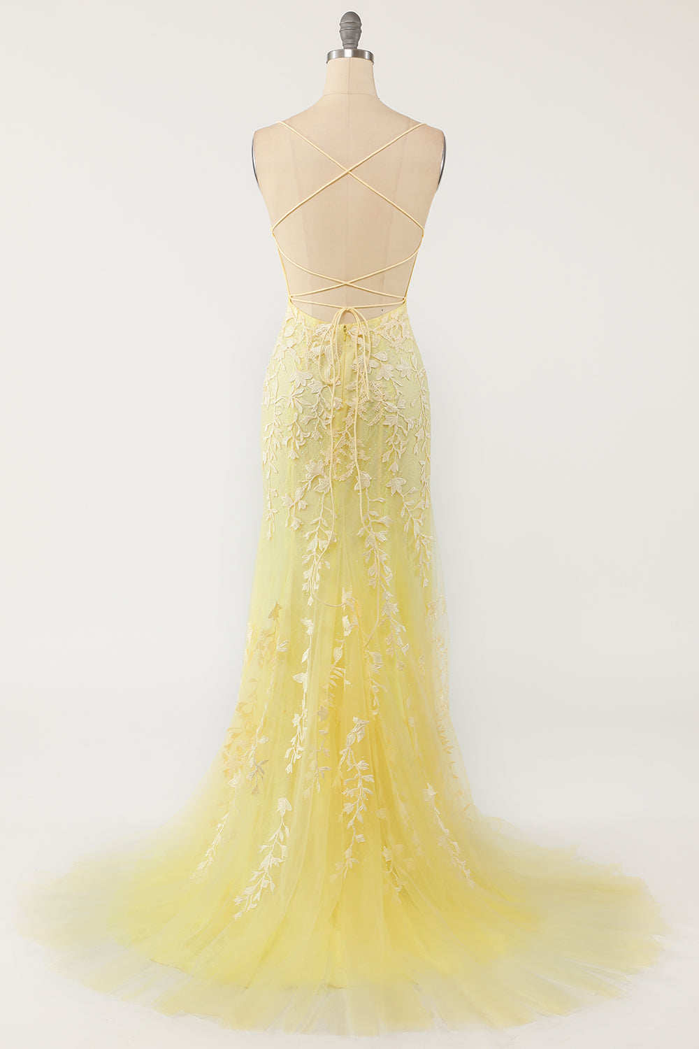 Mermaid Spaghetti Straps Light Pink Long Formal Dress with Appliques