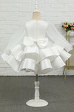 Ivory Long Sleeves Flower Girl Dress