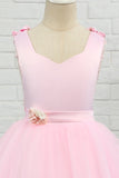 Pink Floor Length Flower Girl Dress