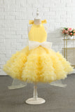 Yellow Halter Flower Girl Dress