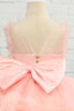 Load image into Gallery viewer, Pink Beading Tulle Flower Girl Dress with Bow