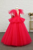 Load image into Gallery viewer, Fuchsia Tulle Flower Girl Dress with Sequins Bow