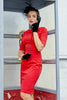 Load image into Gallery viewer, Red Bodycon Party Dress