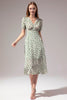 Load image into Gallery viewer, 1950s Floral Print Green Casual Dress