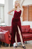 Load image into Gallery viewer, Red Velvet Evening Party Formal Dress