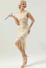 Load image into Gallery viewer, Burgundy Gatsby Glitter Fringe 1920s Dress