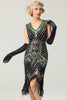 Load image into Gallery viewer, Royal Blue Glitter Fringe Gatsby 1920s Flapper Dress