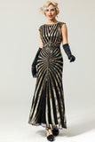 Gold Mermaid 1920s Sequined Flapper Dress