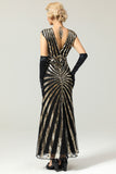 Gold Mermaid 1920s Sequined Flapper Dress