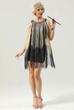 Round Neck Black Fringed 1920's Dress