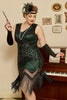Load image into Gallery viewer, Women&#39;s Plus Size 1920s Sequin Pink Flapper Dress