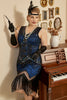 Load image into Gallery viewer, Sequin Royal Blue Plus Size 1920s Flapper Dress