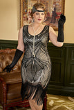 Gatsby Fringed Flapper Roaring Plus Size 1920s Dress