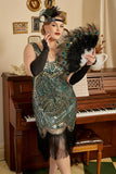 Gatsby Fringed Flapper Roaring Plus Size 1920s Dress