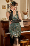 Gatsby Fringed Flapper Roaring Plus Size 1920s Dress