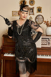 Gatsby Fringed Flapper Roaring Plus Size 1920s Dress