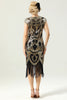 Load image into Gallery viewer, Black and Green Sequins 1920s Dress with Tassel