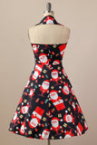 Retro Halter Christmas Party Dress