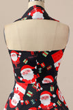 Retro Halter Christmas Party Dress