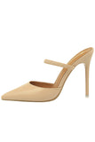 Apricot Stiletto Pointy Heels