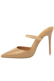 Apricot Stiletto Pointy Heels