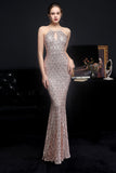 Silver Halter Sequins Party Dress