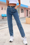 Blue Baggy Straight Leg Jeans