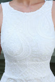 White Mermaid Formal Dress