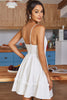 Load image into Gallery viewer, White V Neck Mini Dress