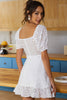 Load image into Gallery viewer, White Hollow Graduation Dress