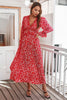 Load image into Gallery viewer, Red Floral Print Casual Dress