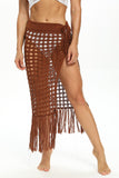 White Crochet Swim Skirt Cover Up