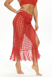 White Crochet Swim Skirt Cover Up