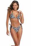 Split Swimsuit Printed Triangle Bikini