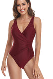 Burgundy One-Piece Swimsuit