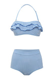 Blue Stripes Two Pieces Bikini