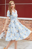 Load image into Gallery viewer, Small Daisy Printed V Neck Vintage Dress