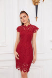 Red Bodycon Lace Dress