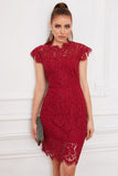 Red Bodycon Lace Dress