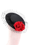 Black Women Halloween Witch Hat with Flower