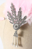 Black 1920s Feather Headband