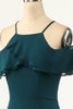 Load image into Gallery viewer, Green Cold Shoulder Formal Dress