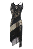 Black Fringe Seuqins Gatsby Dress