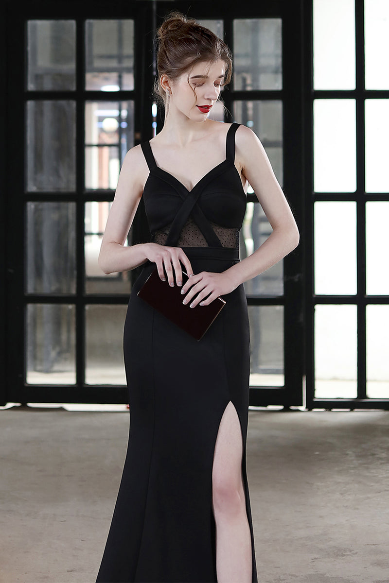Load image into Gallery viewer, Black Mermaid Long Formal Dress