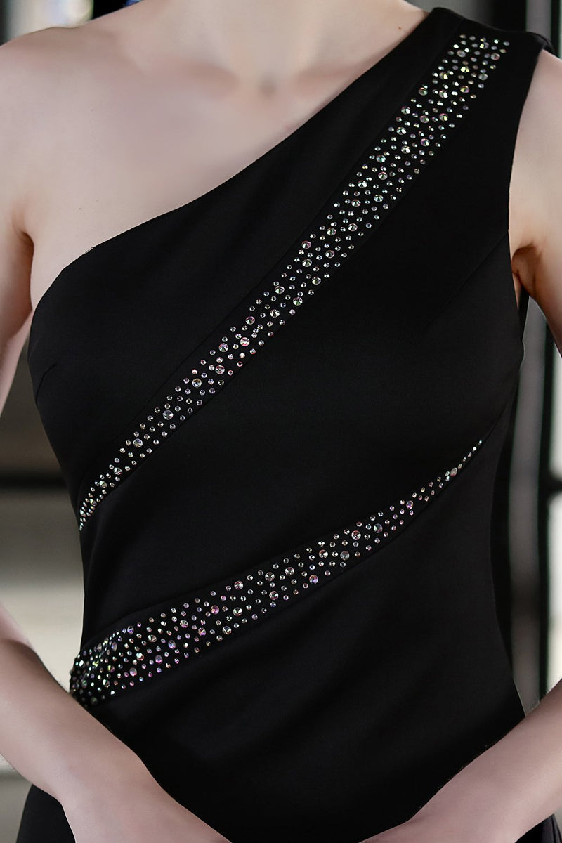 Load image into Gallery viewer, Black Mermaid Formal Dress with Beading