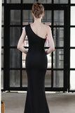 Black Mermaid Formal Dress with Beading