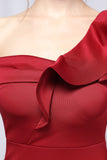 One Shoulder Simple Formal Dress