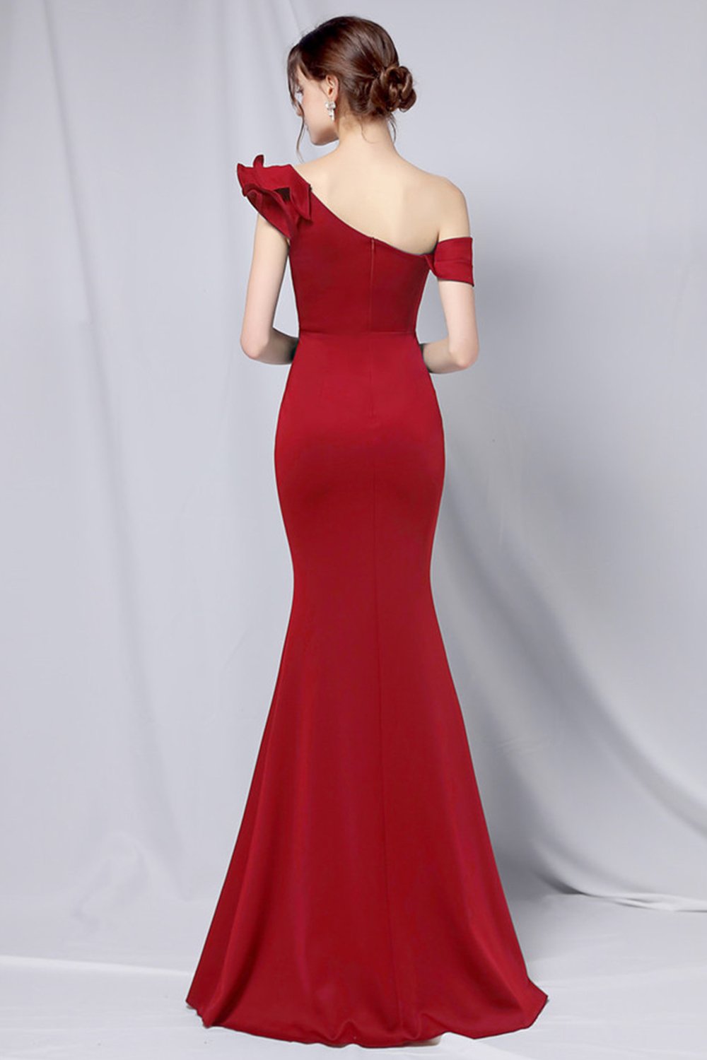 One Shoulder Simple Formal Dress